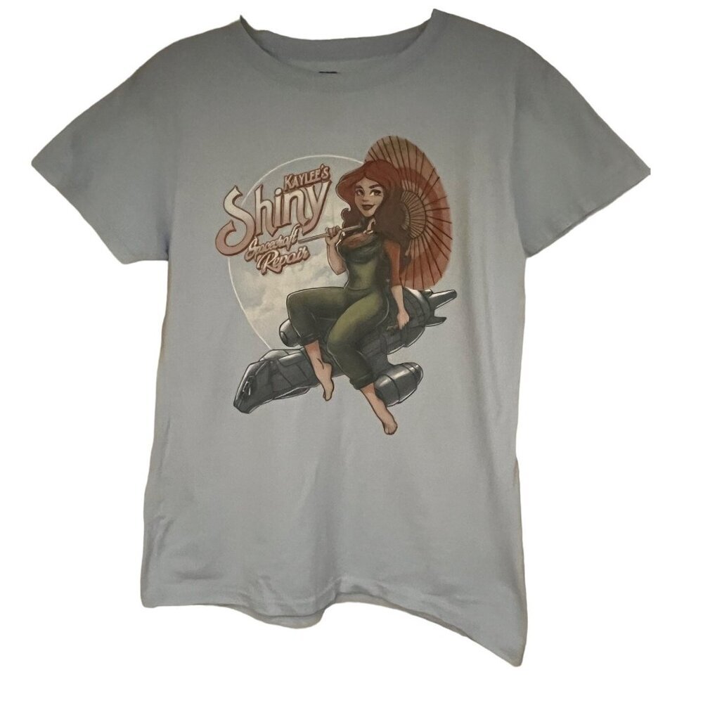 TeeFury Blue Graphic Junior T-Shirt 3XL Stretch Kaylees Shiny Spacecraft Repair